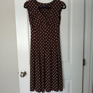 American Living Women's Brown Polka Dot Dress Size 2